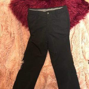 Boys Under Armour Black Rech Pants:Youth Medium